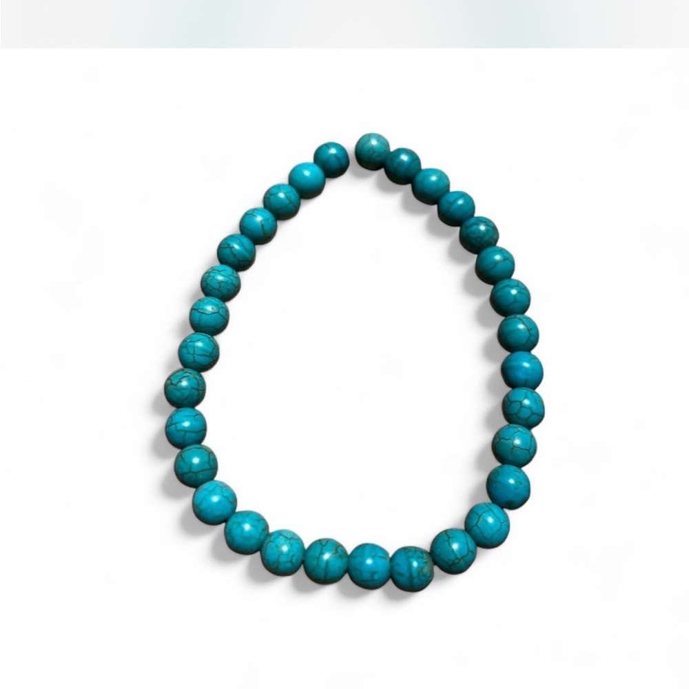 Faux Turquoise Beaded Necklace